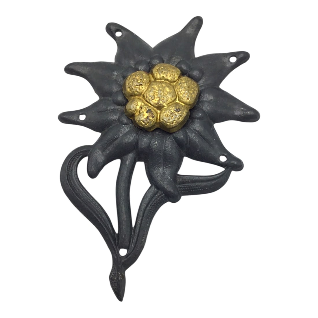 Rare Gebirgsjager Edelweiss Pin Marked "G.B.41" - German WW2: This exceptional German WWII Edelweiss pin is a rare, wartime example marked "G.B.41" on the reverse and retains all original attachment prongs intact. The obverse displays outstanding color and defin