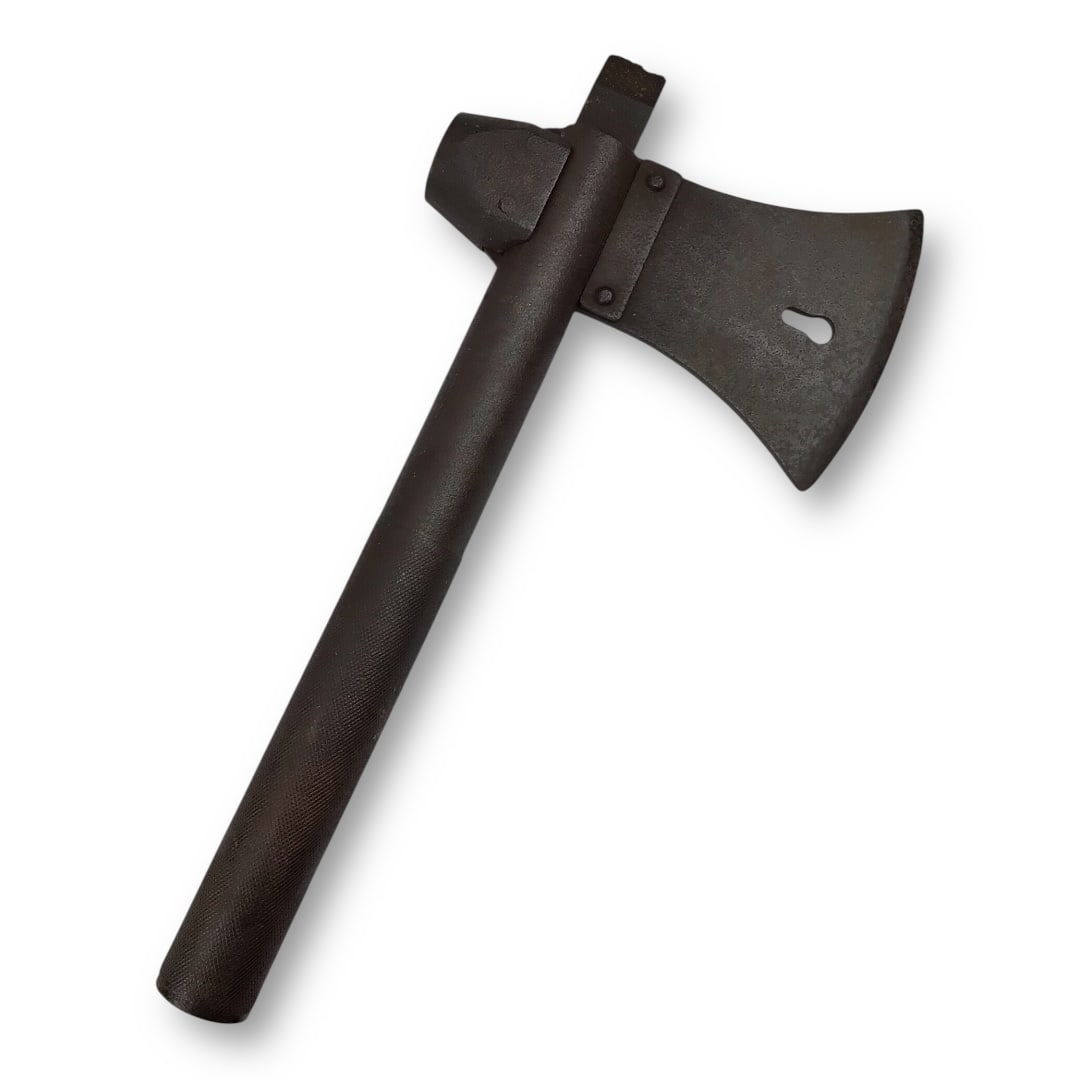 Super Rare Russian WW2 Pilot's Survival Tool - Compact Axe/Hatchet in Mint Condition: This is a super rare original WWII-era Soviet Air Force pilot's survival hatchet, a compact yet rugged multipurpose tool carried aboard Red Army aircraft for emergency landings, navigation, and su