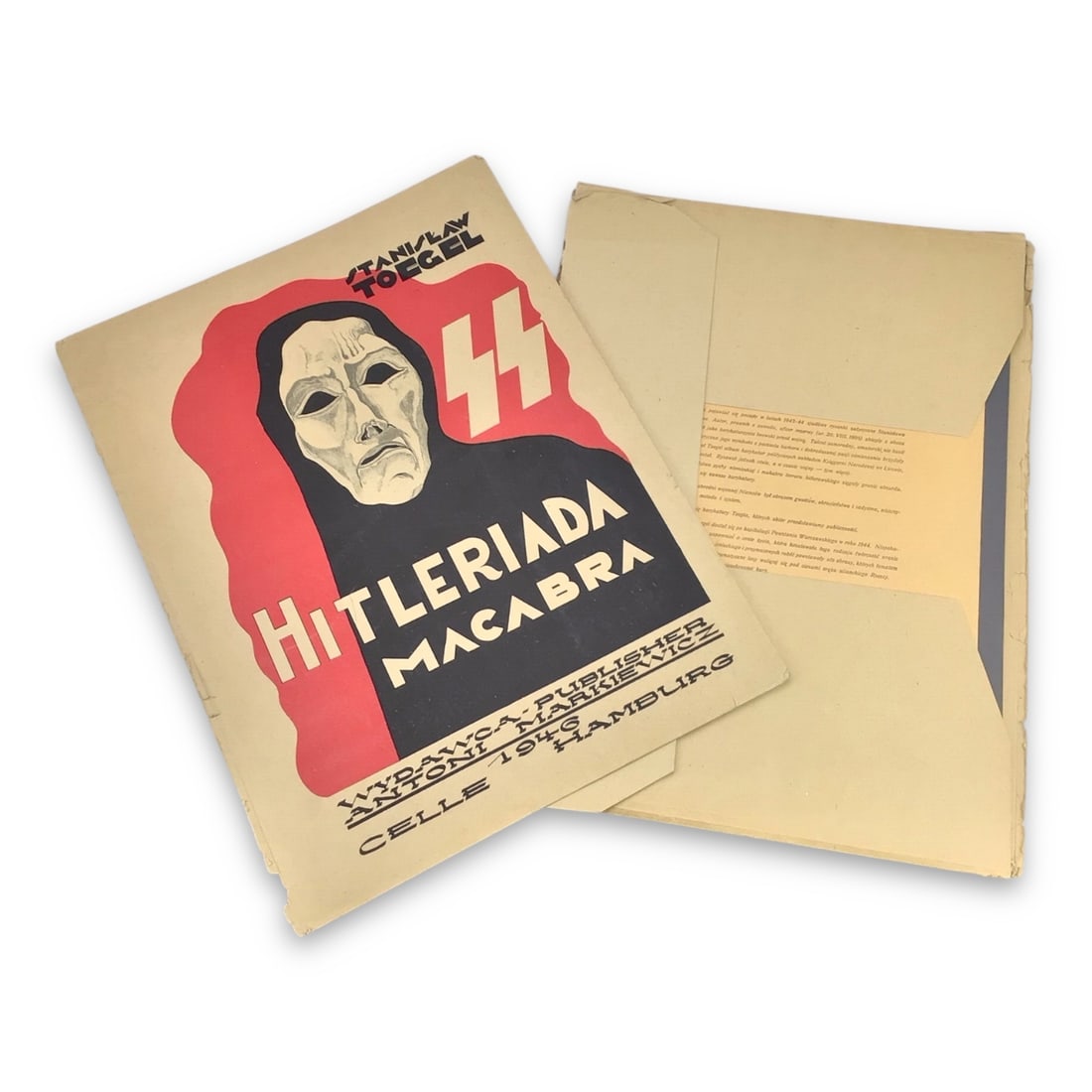 Hitleriada Macabra (1946) - Stanislaw Toegel Rare Anti-Nazi Satire Artwork: This is an original 1946 edition of Hitleriada Macabra, one of two rare postwar satirical portfolios created by Polish caricaturist and Holocaust survivor StanisÃ…"šaw Toegel. Produced in the imme