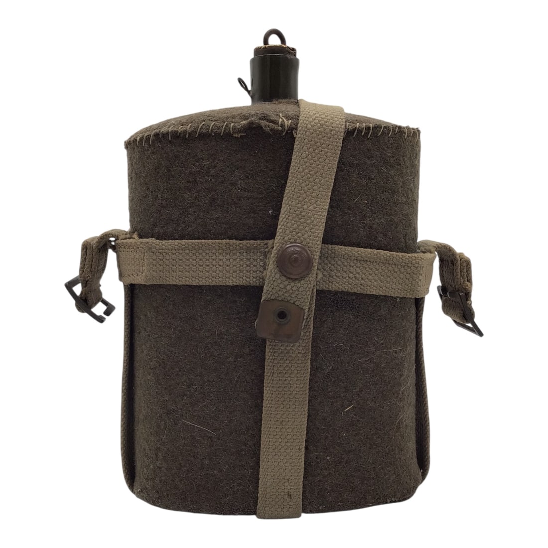 WWII Canadian Canteen with Skeleton Carrier | Dated 1940 (1 of 7)