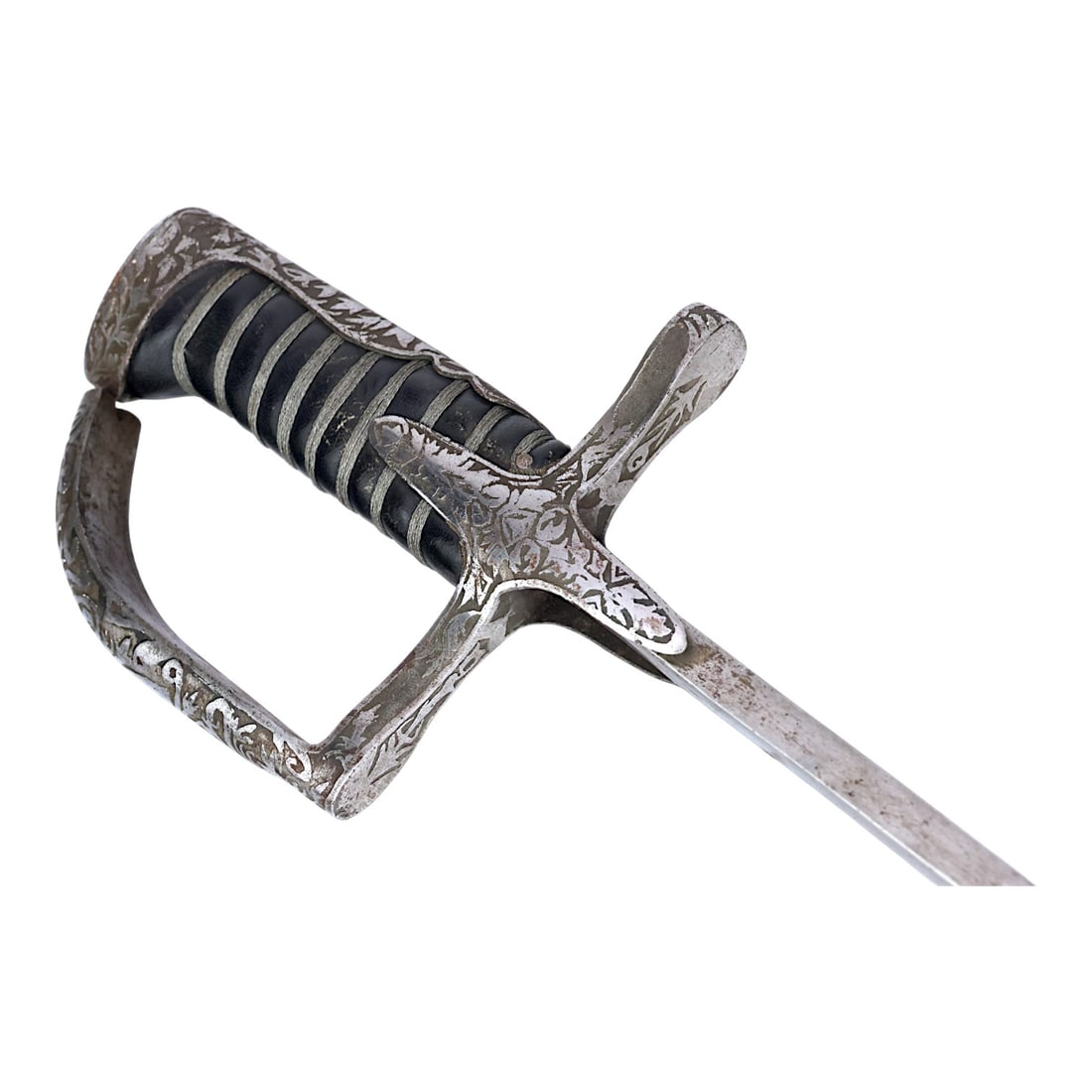 Polish 18th Century Estoc Sword with Decorated Hilt and Long Battled Blade (1 of 13)
