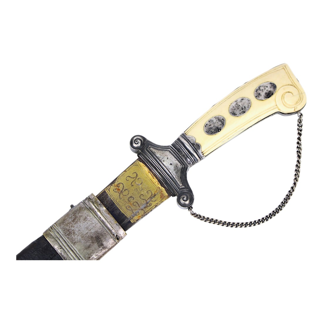 French & Indian War THEN American Revolutionary War of Independence Silver Hilt Officer Sword c.1755: This extraordinary French & Indian War and American Revolutionary War silver hilt officer’s sword dates circa 1755 and represents one of the most elite classes of early American edged weaponry. 