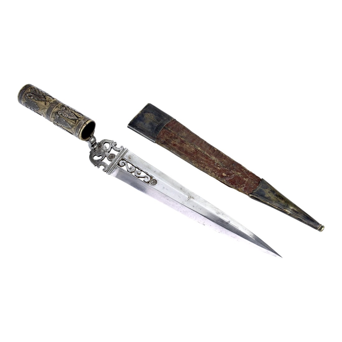 American Revolutionary War Period 18th Century Italian Large Socket Bayonet Dagger with Exquisite (1 of 19)