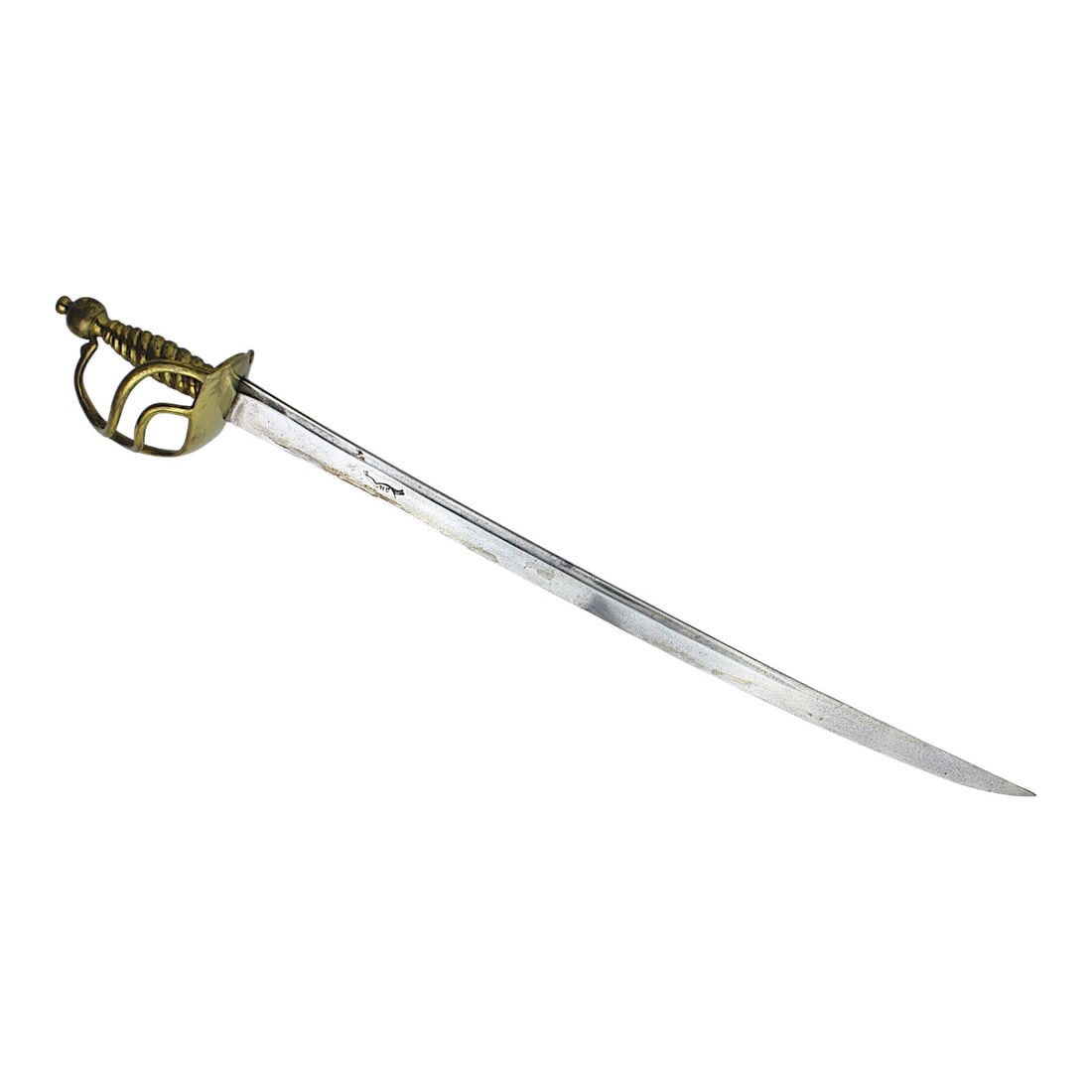Revolutionary War English Infantry Hanger by Samuel Harvey, Named M. Leicester: This Revolutionary War period English 1751 pattern infantry hanger is a strong named and regiment-marked example by Samuel Harvey of Birmingham. The sword is marked “M. Leicester” and