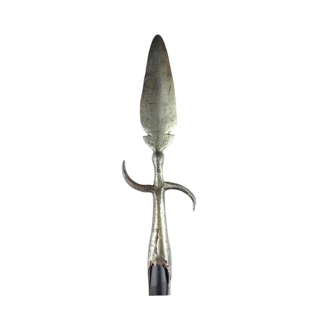 American Revolutionary War Spear Point Polearm with Crossguard & “BOL?? Initials (1 of 9)