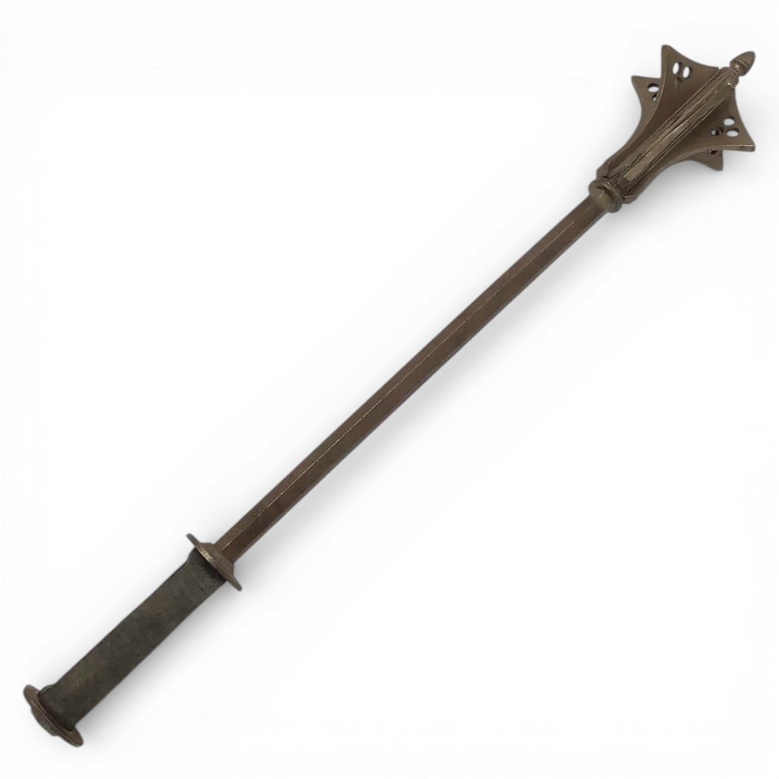 Victorian Era Medieval 13-15th Century Style Knights Battle Mace -German English Polish Or Hungarian: This imposing Victorian era medieval-style knight's battle mace reflects 19th century romantic revivalism inspired by earlier European warfare traditions. The mace is well weighted and is adorned 
