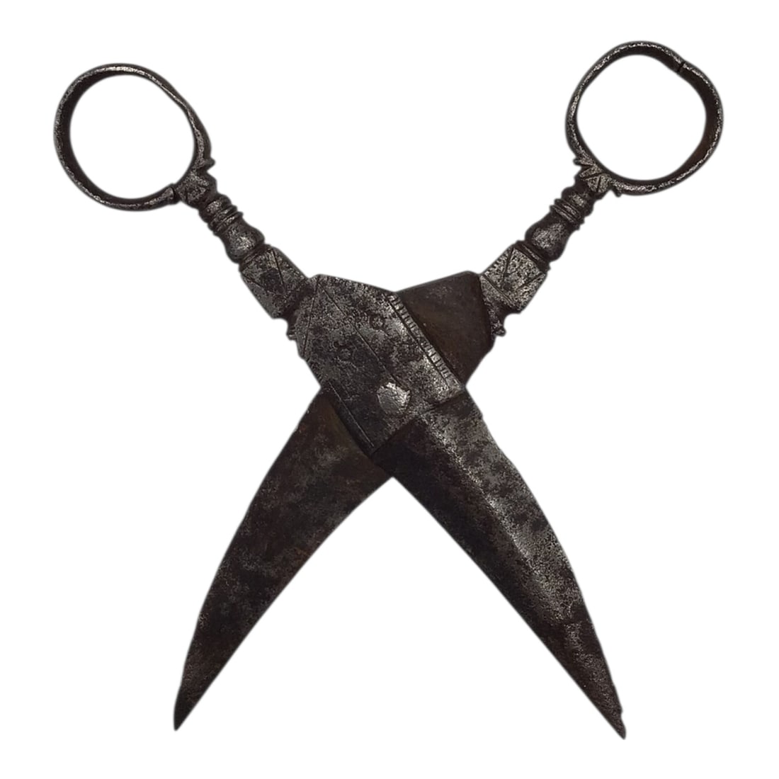 Eleagnt Antique Steel Scissors - Solid Construction - 5