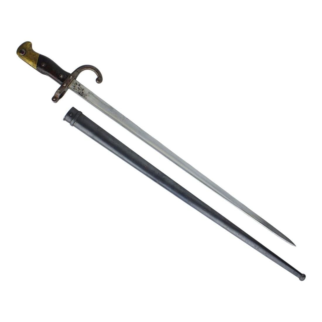 Franco-Prussian War French Model 1877 Gras Sword Bayonet with Scabbard (1 of 17)