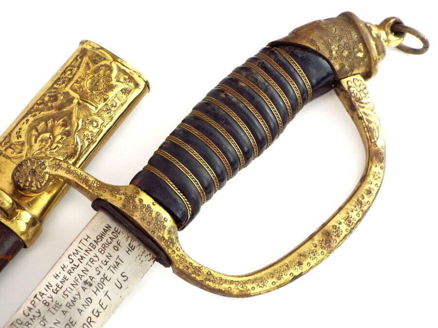 Middle Eastern Presentation Sword for U.S. Officer with Islamic Script - 6