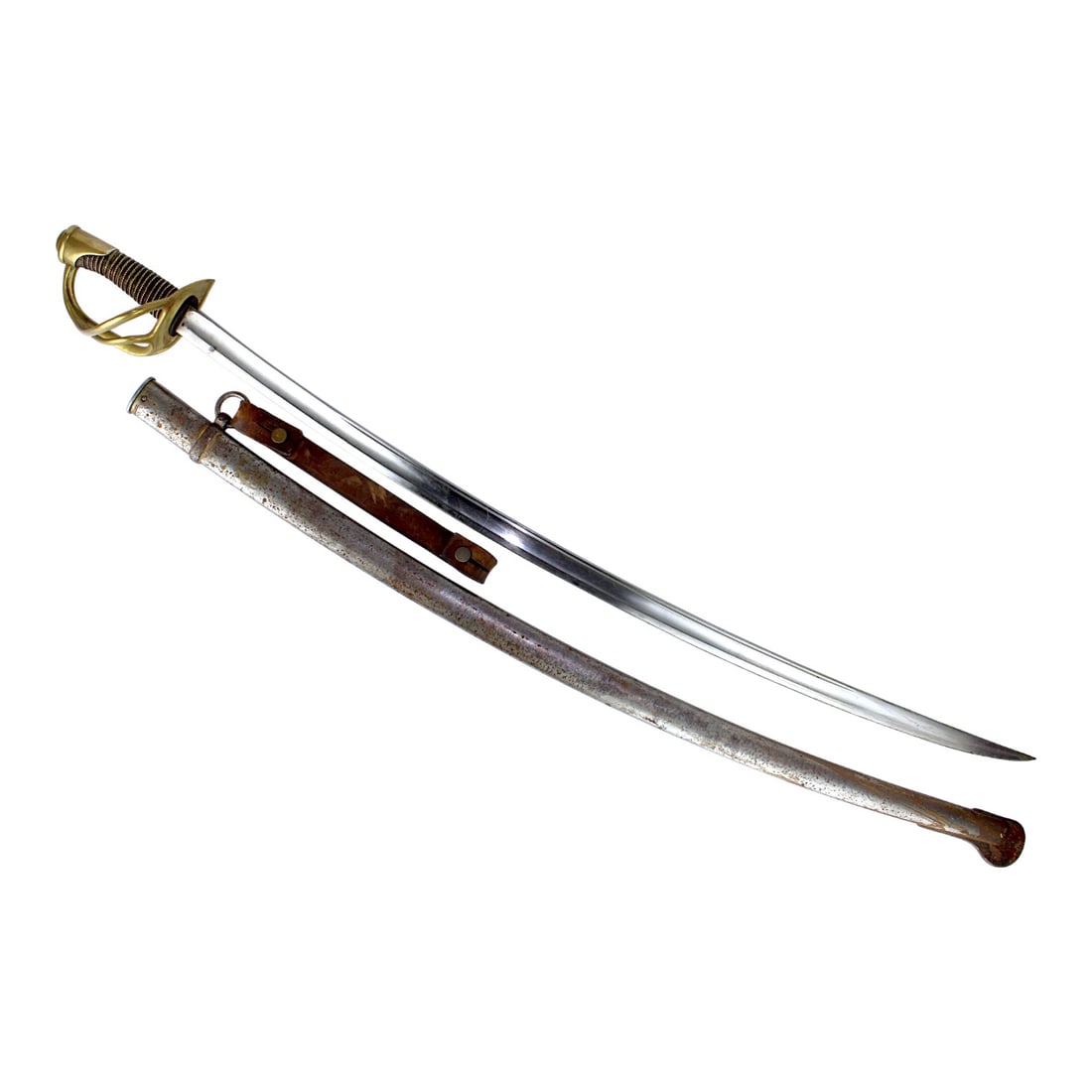 French M1822 Light Cavalry Saber, Châtellerault April 1875, Matching Scabbard (1 of 12)