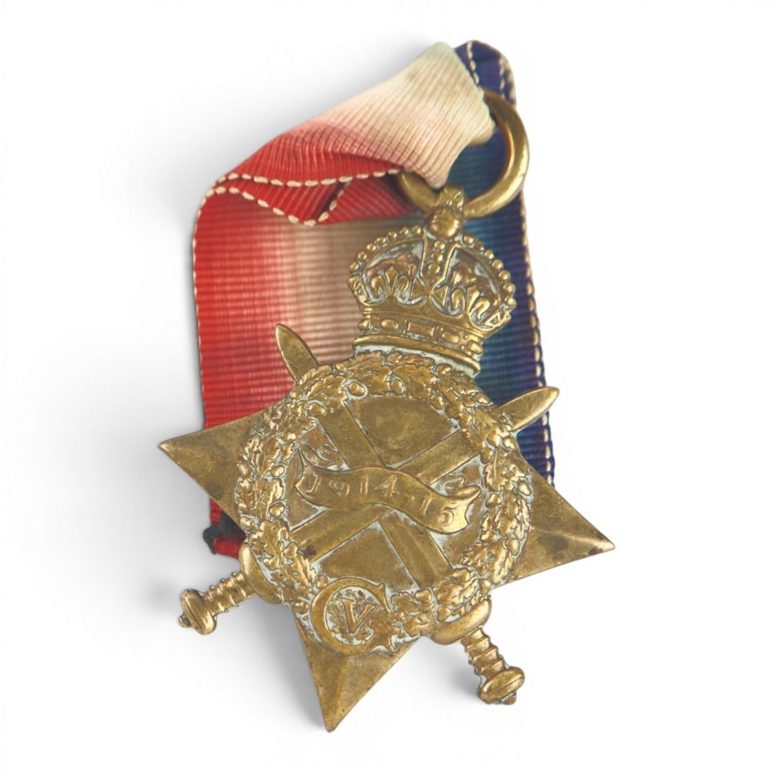 British Navy WWI 1914-15 Star Medal to H. Gill, Possible Corps Drummer: This British Navy World War I 1914-15 Star Medal is named to H. Gill and features an unusual rank or prefix marking of “D.” before the name. The 1914-15 Star was awarded for service in a the