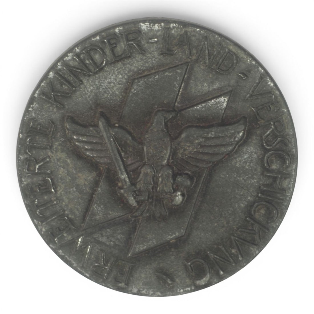 Hitler Youth KLV Children Holiday Transportation Medallion (HJ-Abzeichen der Erweiterten: This German World War II Hitler Youth KLV Children Holiday Transportation Medallion, known as the HJ-Abzeichen der Erweiterten Kinderlandverschickung, is a very scarce non-portable award measuring app