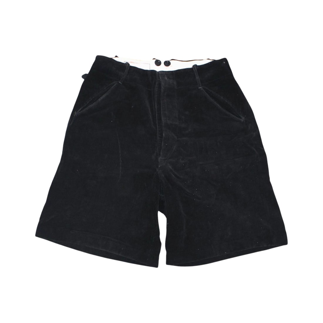 German WW2 Hitler Youth Black Corduroy Shorts - Clyde R. Davis Collection: This original pair of German World War II Hitler Youth black corduroy shorts represents a desirable and increasingly scarce uniform component from one of the most recognizable youth organizations of t