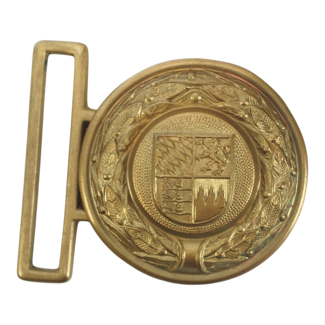 German WW2 Bavarian Officer Feuerwehr Belt Buckle: This German WWII Bavarian officer Feuerwehr belt buckle is a regional fire protection service buckle associated with Bavaria during the Third Reich period. As an officer-grade Feuerwehr buckle, it rep