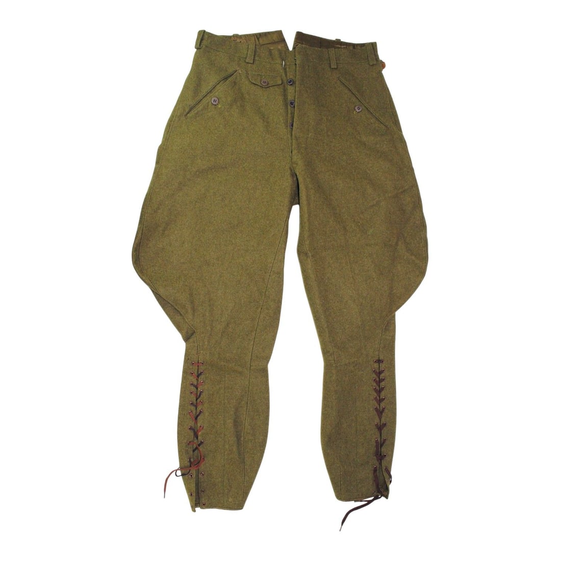 German WW2 NSDAP Brown Shirt Trousers - Clyde R. Davis Collection: This original pair of German World War II NSDAP brown shirt trousers represents an increasingly scarce surviving uniform component from the political organizations of the Third Reich. While collectors