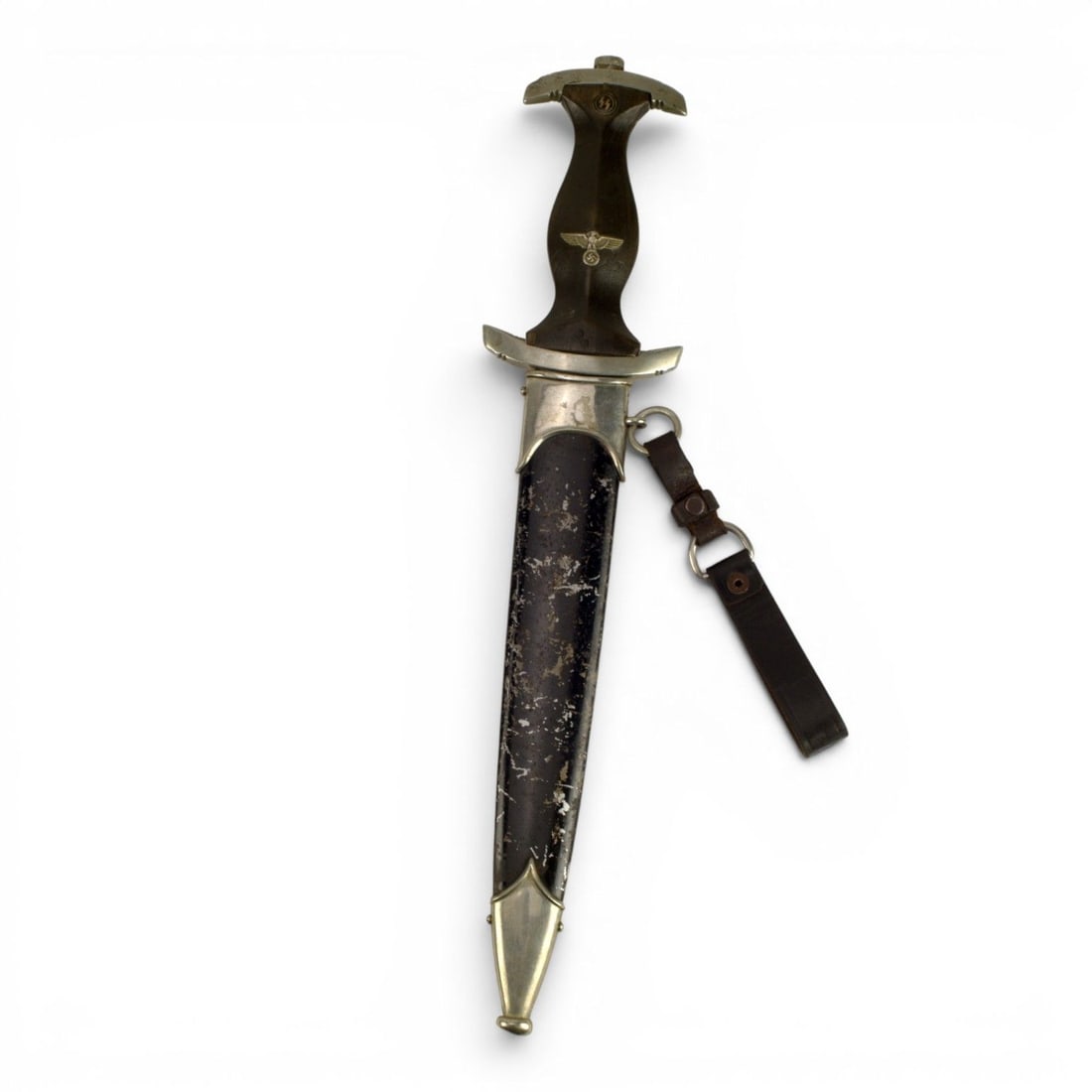 German WW2 SS Officer Dress Dagger by Rich. Abr. Herder with Scabbard & Hanger (1 of 8)