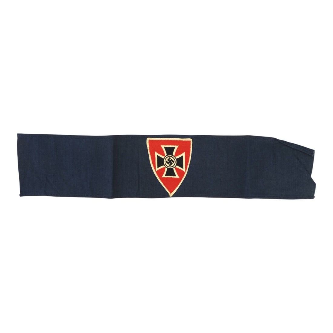 German WW2 NS-RKB Veterans Association Membership Armband: This German WWII NS-RKB Veterans Association membership armband is an original uniform insignia piece associated with the Nationalsozialistischer Reichskriegerbund, the National Socialist Reich Warrio
