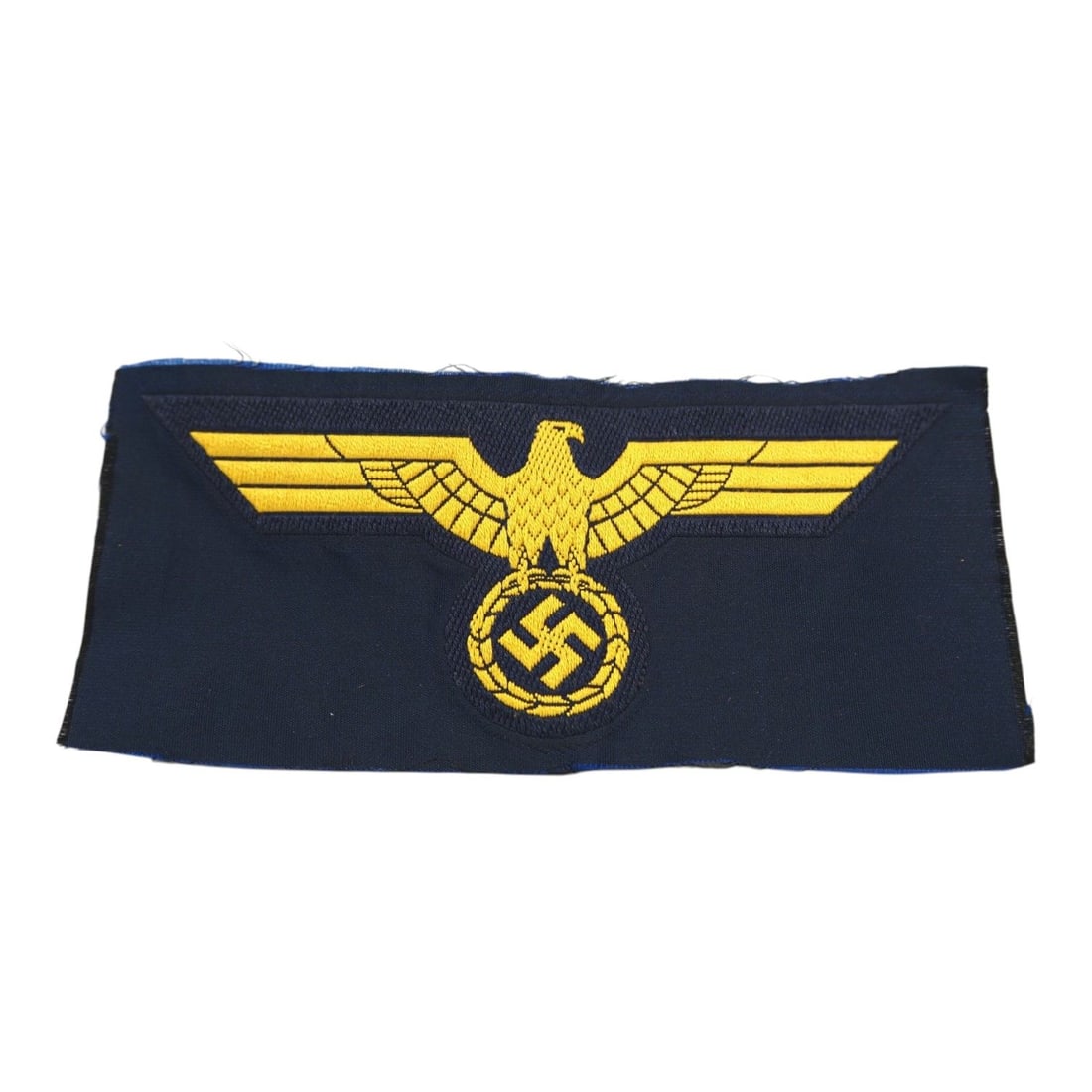 German WW2 Kriegsmarine EM/NCO Breast Eagle, Mint Condition: This German WWII Kriegsmarine enlisted man or NCO breast eagle is a mint condition example of the standard naval uniform insignia worn on Kriegsmarine garments. The eagle retains crisp detail and exce