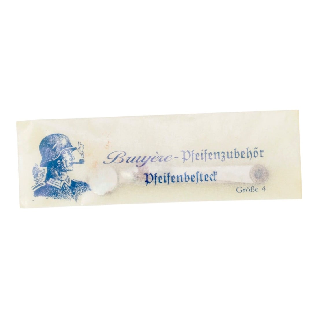 German WW2 Wehrmacht Metal Pipe Cleaner Set in Original Packaging - Extremely Rare: This extremely rare German World War II Wehrmacht metal pipe cleaner set remains preserved in its original period packaging, making it a remarkable survivor of one of the more overlooked categories of