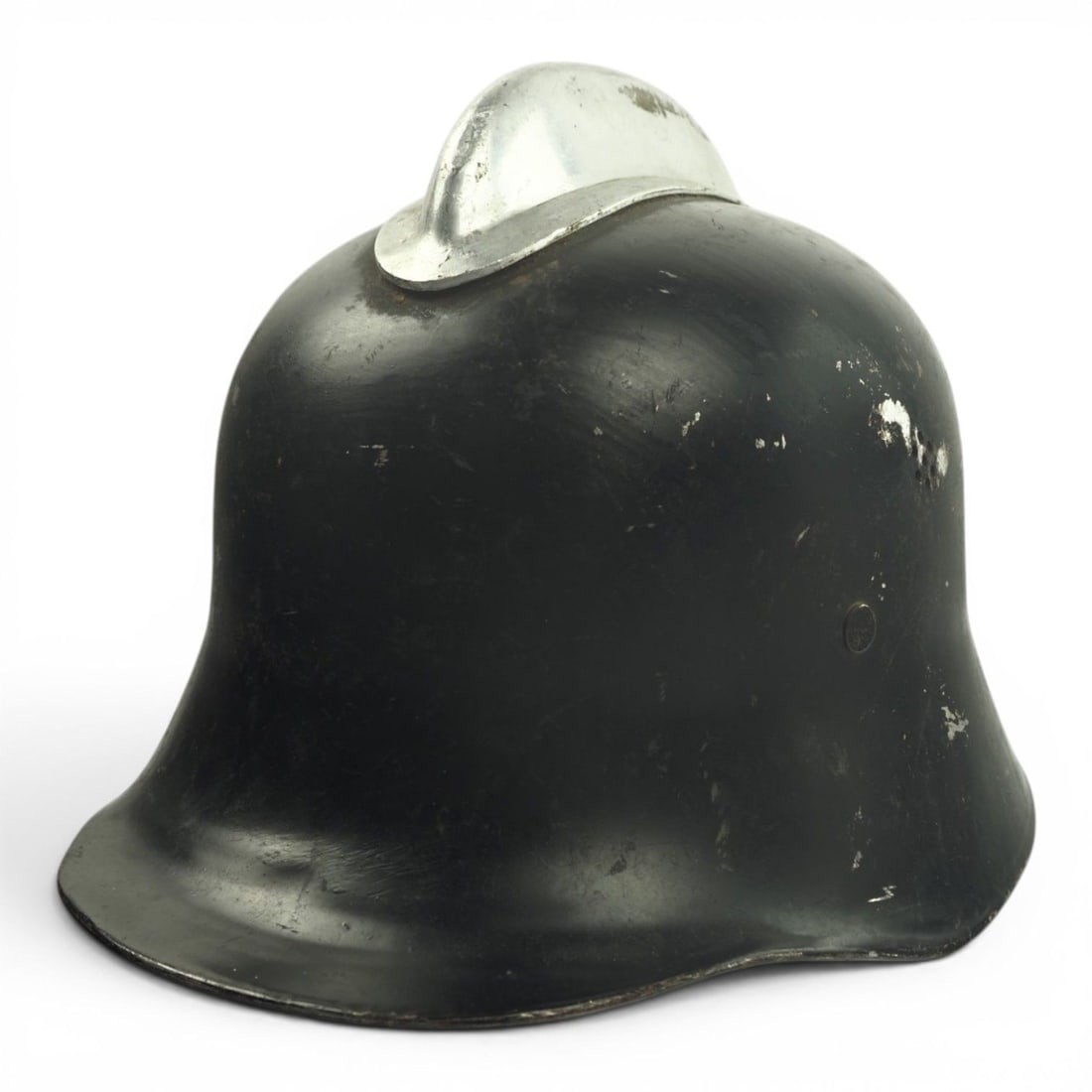 German WW2 M34 Fire Protection Police Gladiator Helmet with Original Liner: This German WWII period M34 Model 1934 Fire Protection Police gladiator-style helmet retains its original liner and presents as a classic civil defense and fire protection helmet form. The helmet is n