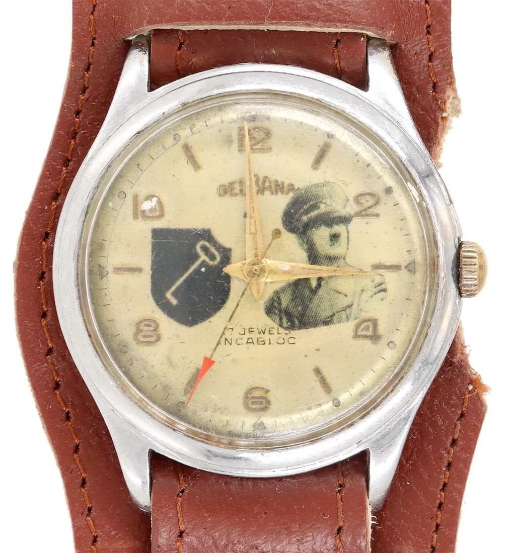 German WWII-Era Wristwatch with Adolf Hitler Portrait & Leibstandarte SS Adolf Hitler Association (1 of 3)