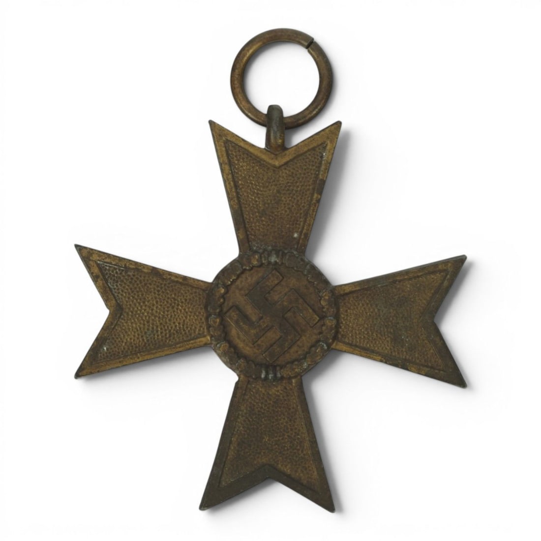 German WWII 1939 War Merit Cross 2nd Class Without Swords, Non-Combatant: This German World War II 1939 War Merit Cross 2nd Class without Swords is the non-combatant version of the War Merit Cross. The decoration features the classic War Merit Cross form associated with war