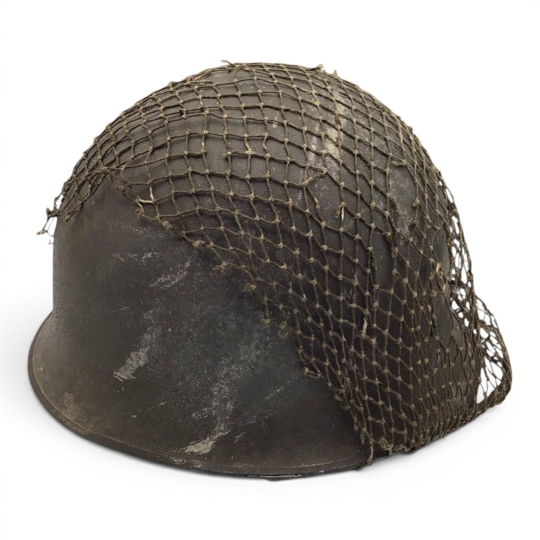 French Vietnam Era M-1951 Helmet with Liner & Camouflage Net Cover (1 of 13)