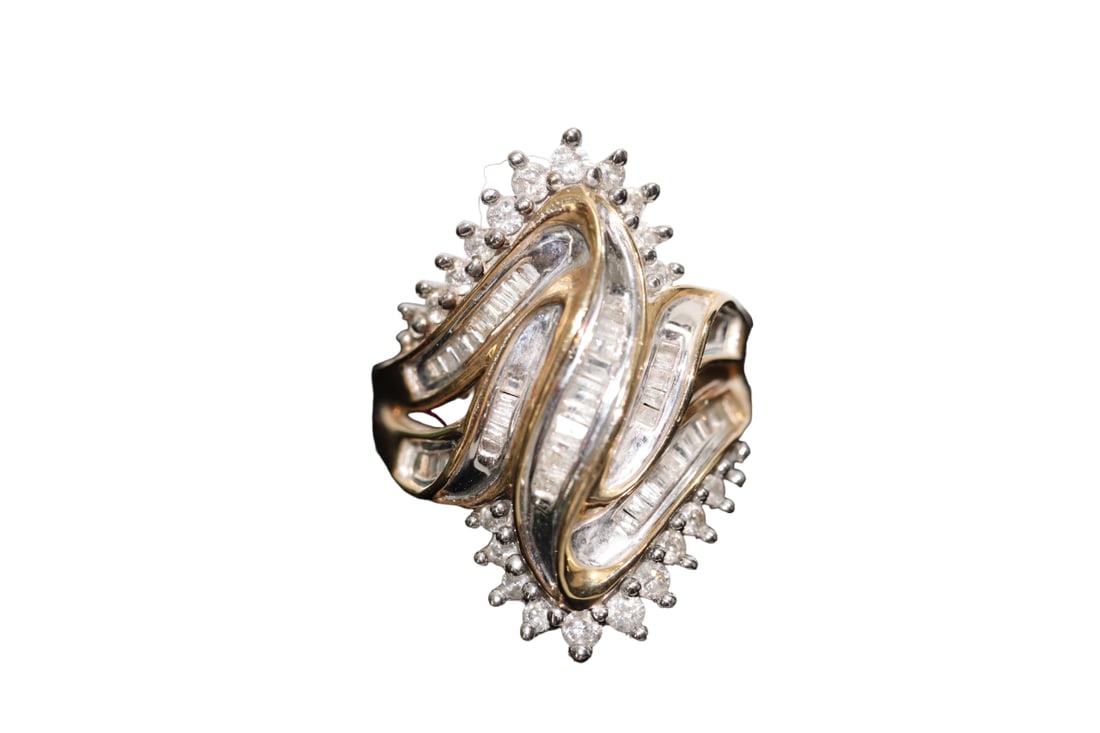 10K Gemstone Gold Ring Size 6/ 7 (7.3g TW) (1 of 13)