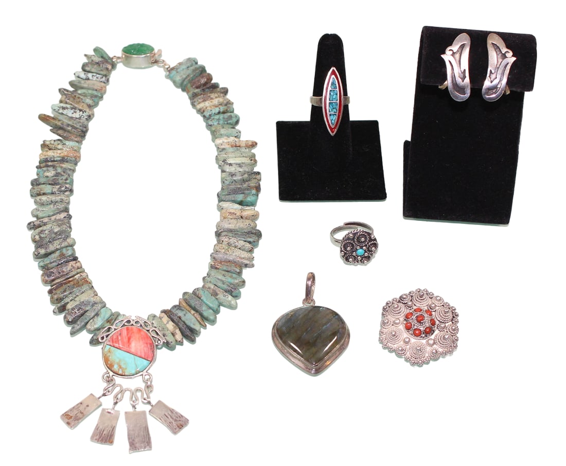 Native American, Mexican & Israeli Silver Jewelry Lot (1 of 20)