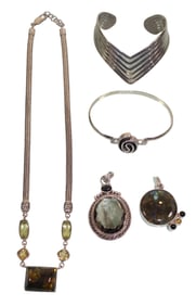 Lori Bonn Sterling Silver Necklace, Plus Sterling Pendants & Bracelets