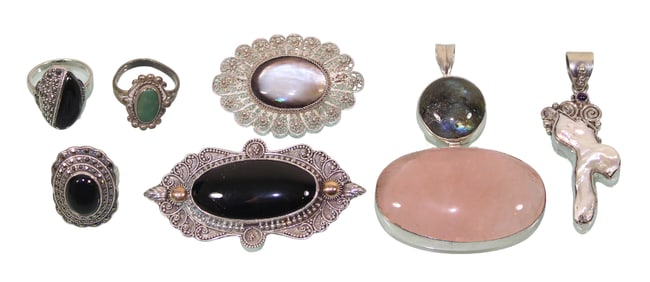 Sterling Silver Rings, Pendants & Brooch