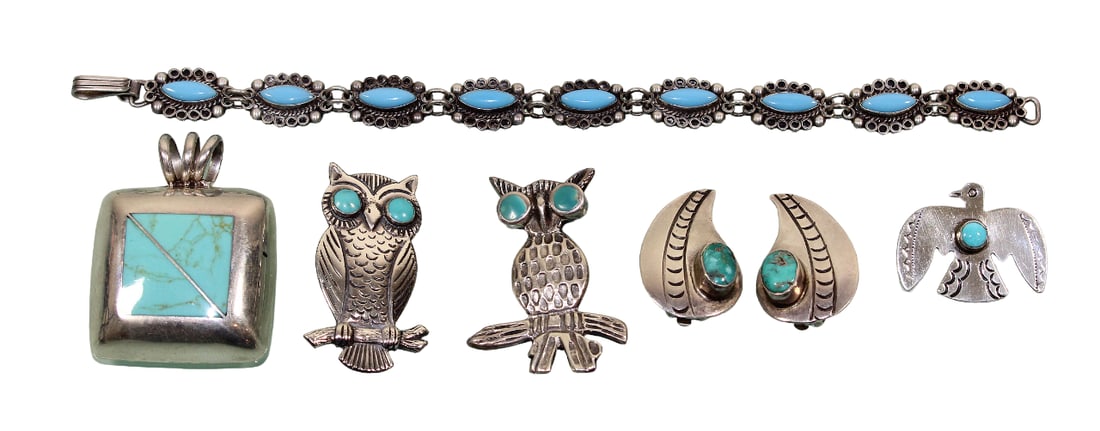 Mexican & Native American Silver & Turquoise Jewelry (1 of 19)
