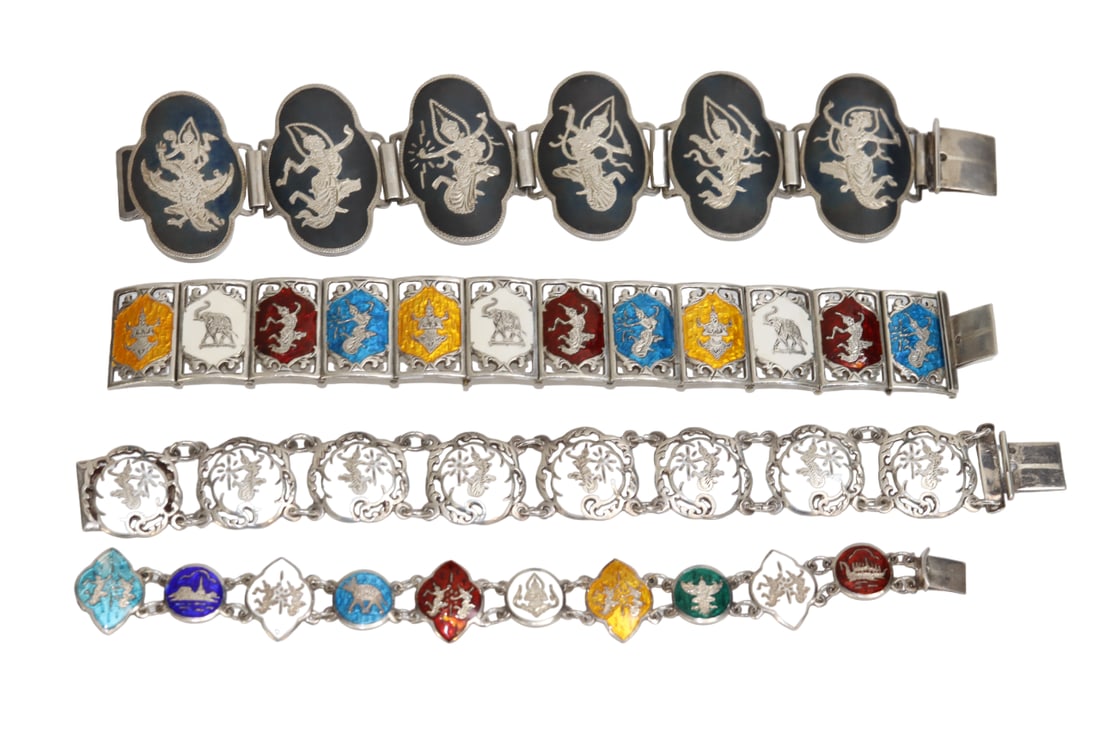 Siam Sterling Silver Colorful Enamel Bracelets (1 of 18)