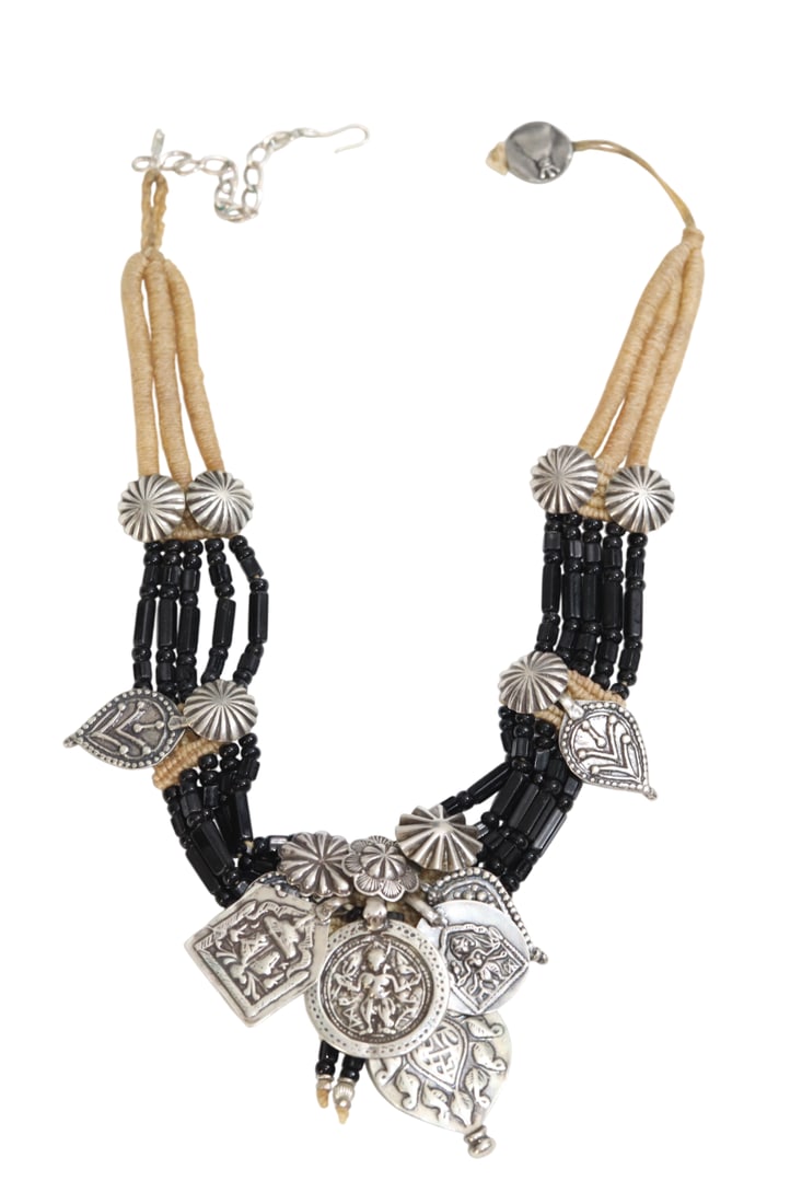 Mary Doug Hancock Sterling "Mummy's Bundle" Necklace: Mary Doug Hancock Sterling "Mummy's Bundle" Necklace