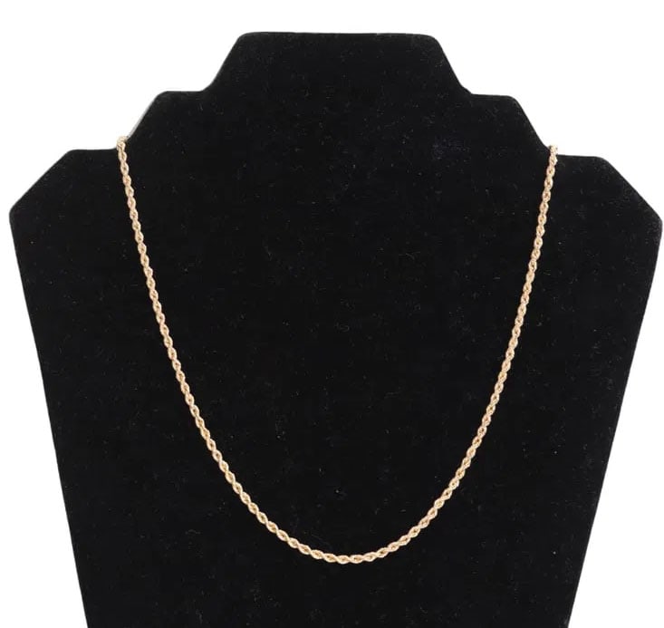 14 Karat Gold Twisted Rope Chain Necklace - 4.6 Grams (1 of 5)