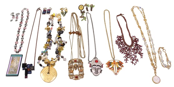 Kirks Folly Necklace & Bracelet Set, Lisner Pendant & Other Necklaces