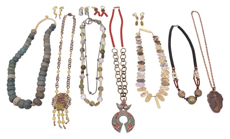 Artisan Made Necklaces Featuring Tibetan Charm Pendant & Copper Pendant