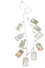Vintage Style St Patrick Day Postcard Pendant Necklace