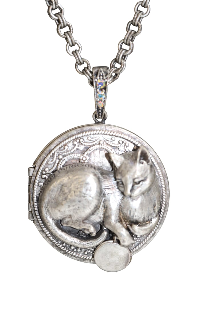 Cat Locket Necklace by Sweet Romance USA #909 Purrson (1 of 14)