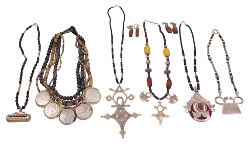 Tribal Style Necklaces with Silver Pendants
