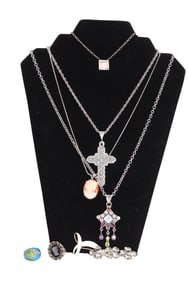 Gorgeous Necklaces, Bracelet, Rings and Brooches Including Sterling Silver