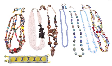 Artisan Made Statement Necklaces & Beaded Bracelet