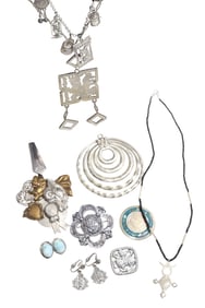 Lot of Unique Brooches, Pendants, Earrings and Necklaces