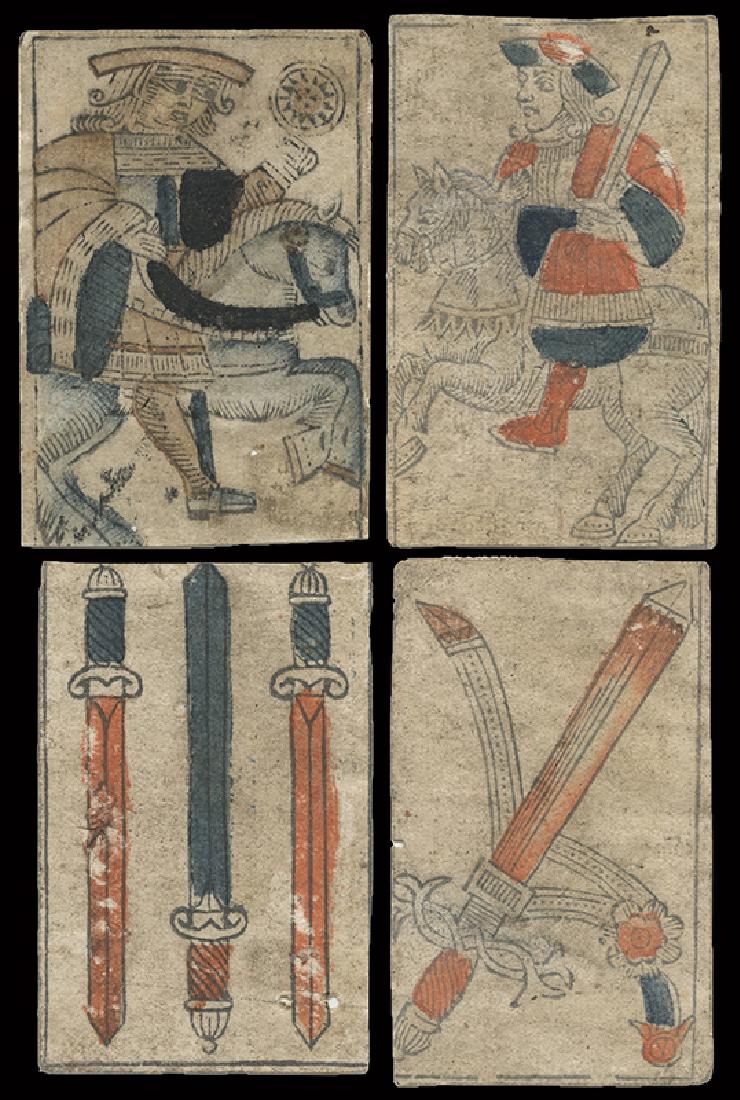 Fourteen Miscellaneous Early Spanish Playing Cards. (1 of 1)