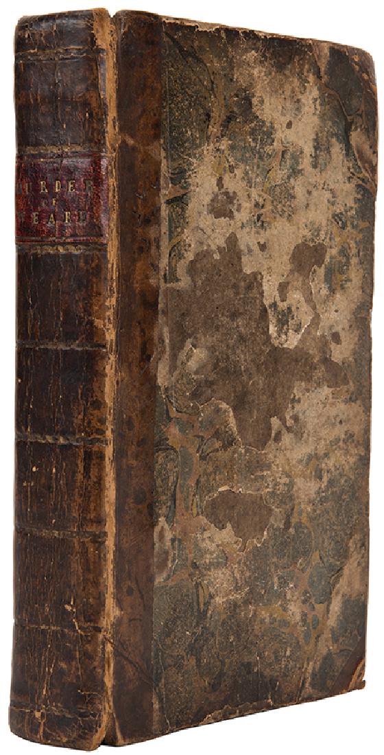 The Fatal Effects of Gambling, Exemplified in the: The Fatal Effects of Gambling, Exemplified in the Murder of W. Weare and the Trial and Fate of John Thurtell, the Murderer. London: Thomas Kelly, 1829. Marbled pictorial board with gilt leather spine.