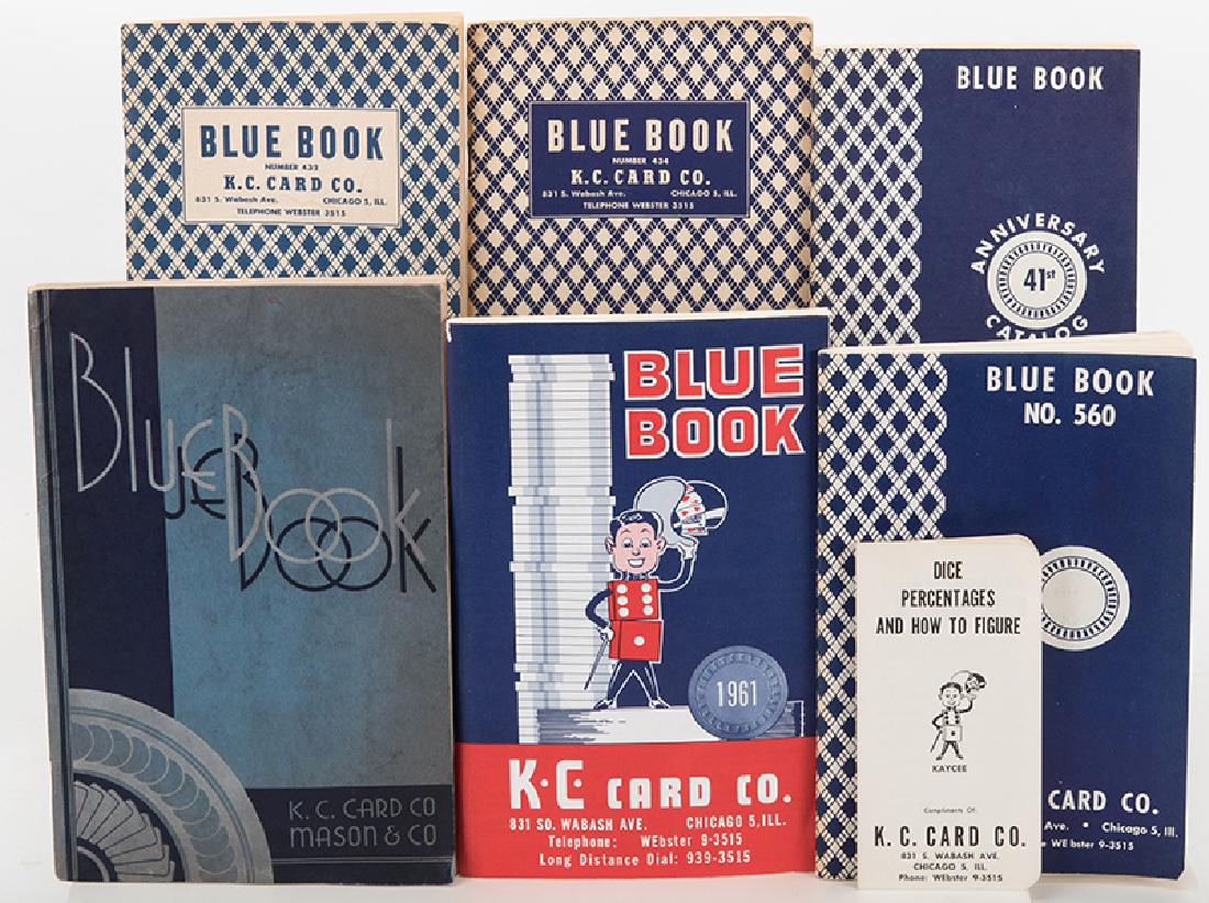 K.C. Card Co. Group of Six Supply Catalogs.: K.C. Card Co. Group of Six Supply Catalogs. Chicago, 1932 – 61. Original printed wrappers. Illustrated. 8vo. Including a blank order form and return envelope and the booklet “Dice Percentages and 