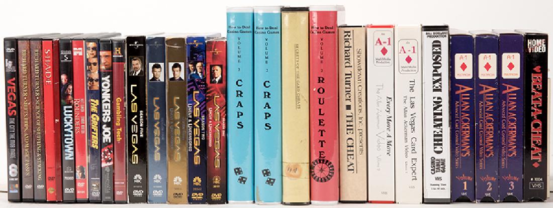 Group of 30 Video Cassettes and DVDs on Gambling. (1 of 1)
