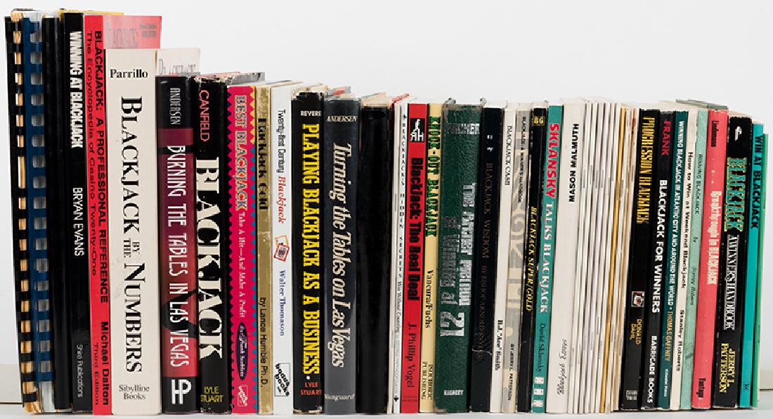 Lot of Over 50 Books and Periodicals on Blackjack: Lot of Over 50 Books and Periodicals on Blackjack Strategy. 1970s – 1990s. Including Blackjack Essays by Mason Malmuth, Shuffle Tracking For Dummies (spiral binding detaching) by “George C.”, tw