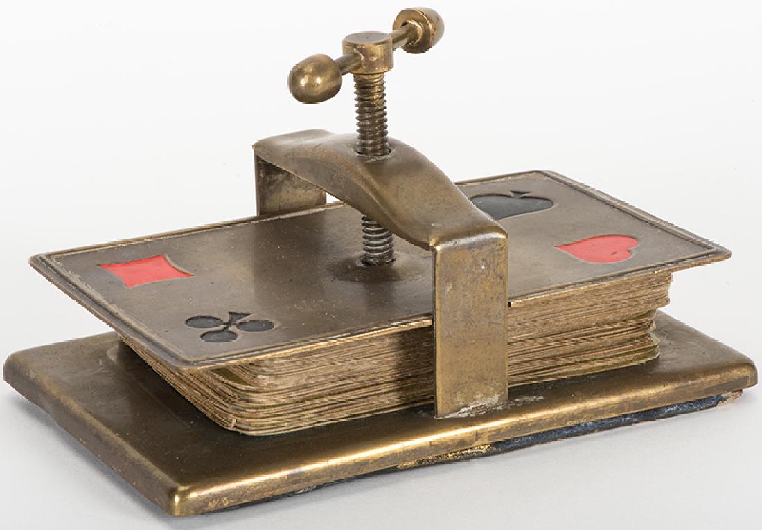 Brass Card Press with Painted Suit Symbols in the (1 of 1)