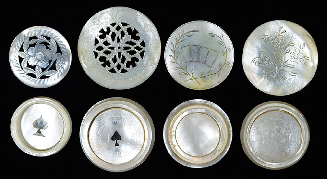 Four Mother of Pearl Whist Counter Boxes, with Mother (1 of 1)